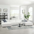 thumbnail image 2 of Sectional Sofa Set, Fabric, White, Modern Contemporary Urban Design, Living Lounge Room Hotel Lobby Hospitality, 2 of 10