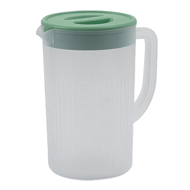 Jarra de agua con tapa multiusos con tapa y asa Contenedor de jugo para el hogar blanco verde