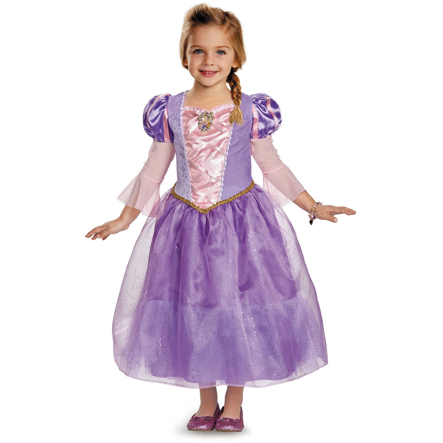 Rapunzel Deluxe Disney Princess Tangled Fancy Dress Up Halloween Child Costume 