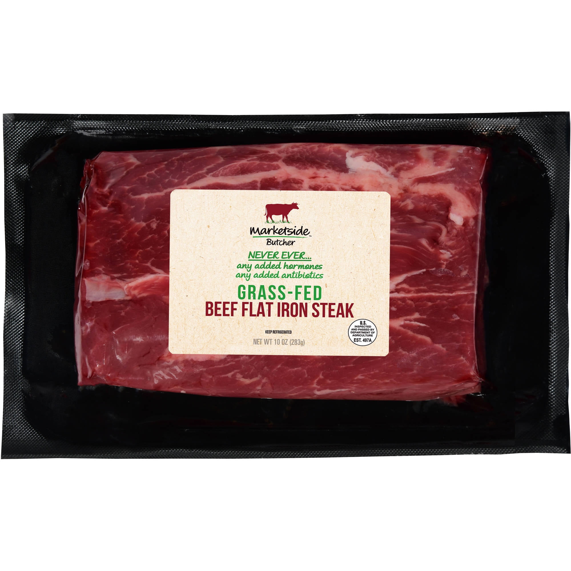 Marketside Grass Fed Beef Flat Iron Steak 10 Oz Walmart Com Walmart Com