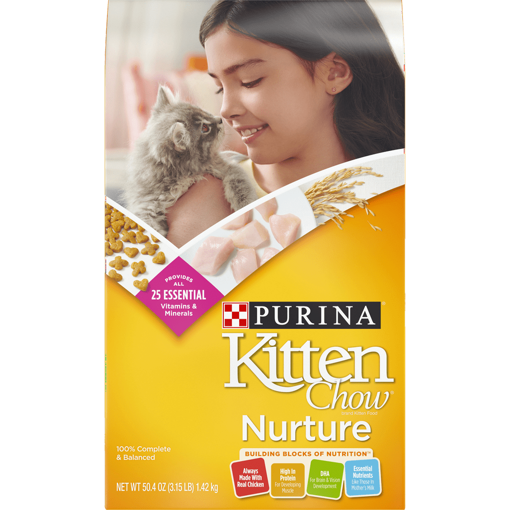 Purina Kitten Chow Dry Kitten Food, Nurture, 3.15 lb. Bag