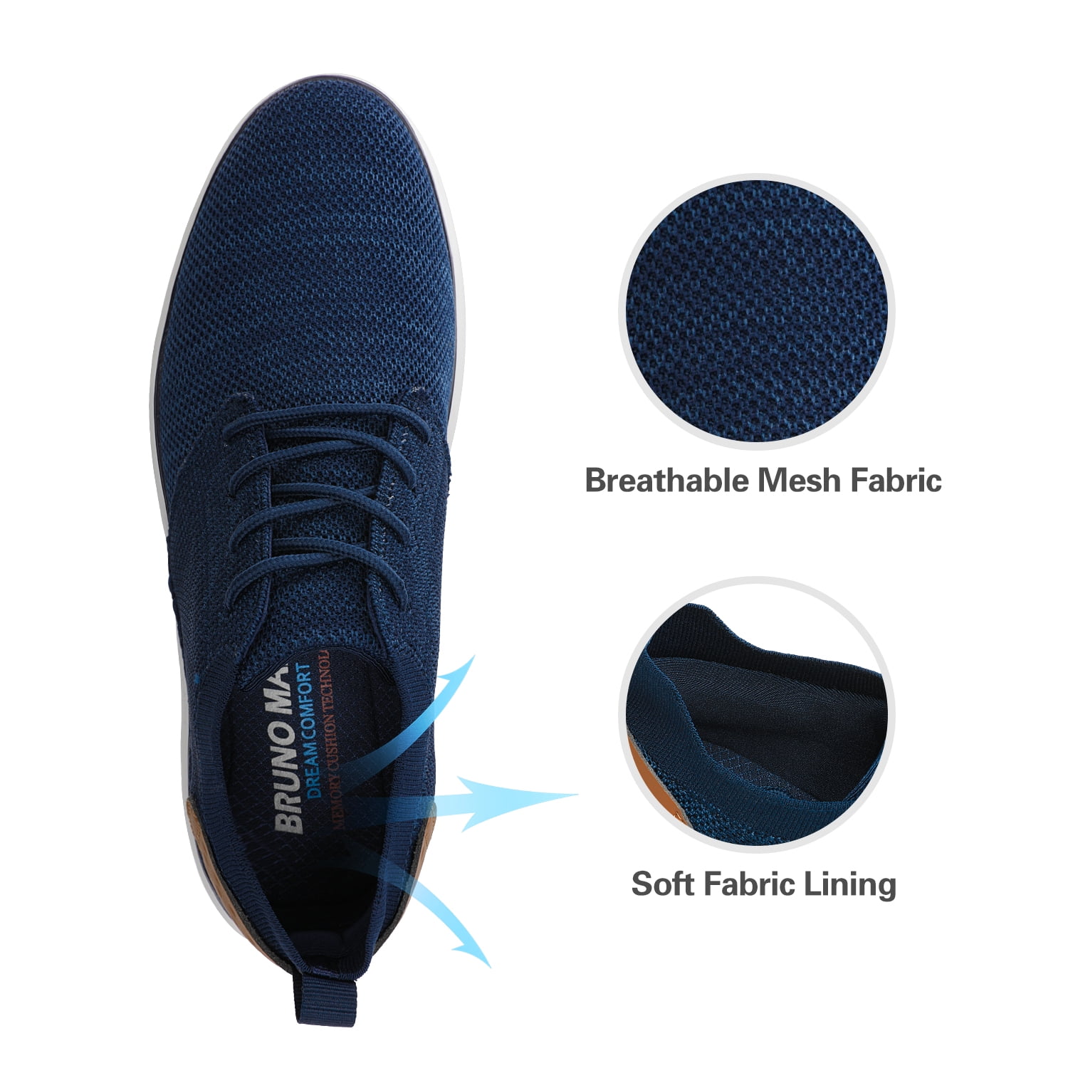 Bruno Marc Men Fashion Sneakers Street Basics Comfort Casual Walking Shoes For Men ZERO-01 DARK/BLUE Size 8.5
