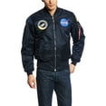 thumbnail image 1 of Alpha Industries MA-1 NASA Bomber Flight Jacket - Fighter Pilot Flight Jacket - Replica Blue, S, 1 of 3