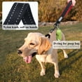 thumbnail image 4 of VIVAGLORY Short Dog Leash, Reflective Nylon Traffic Lead with Padded Handle, Medium & Large, Black, 12 inch, 4 of 7