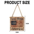 thumbnail image 2 of Letrero colgante para puerta del 4 de julio, decoración del día de la independencia, placa de madera rústica americana con cuerda, bandera de madera para puerta delantera, porche, pared, ventana,, 2 of 6