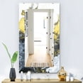 thumbnail image 2 of DESIGN ART Designart 'Marbled Yellow 7' Mid-Century Mirror - Printed Wall Mirror 27.6 in. wide x 39.4 in. high, 2 of 4