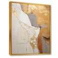 thumbnail image 2 of Designart "Golden Beige Road Tapestry V" Abstract Collages Floater Framed Wall Art Living Room, 2 of 5