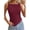 Burgundy, variant on Going Out Tops for Women Summer Twist Straps Asymmetrical Ruched Tank Top Slim Fit Sleeveless Shirts Y2K Clothes