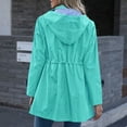 thumbnail image 6 of Niaviben Windbreaker for Women Womens Windbreaker Jacket with Hood Lightweight Breathable Rain Jackets Long Trench Coat for Women Lightweight Jacket Womens Jackets Dressy Casual Mint Green L, 6 of 8