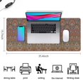thumbnail image 5 of Long Mouse Pads for Desk,Orange Boho Ethnic Paisley Pattern Desk Mats on Top Of Desks, Desk Mouse Pad Extra Large with 3mm Non-Slip Base and Stitched Edge for Gaming,Office,Work,Home 35.4"x15.7", 5 of 6