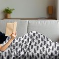 thumbnail image 3 of Pig Soft Flannel Fleece Blanket, Continuous Pig Animal Silhouette Pattern Domestic Mammal Husbandry Concept, Cozy Plush for Indoor and Outdoor Use, 50" x 60", Charcoal Grey and White, by Ambesonne, 3 of 5
