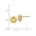 thumbnail image 4 of Gold Time Polished Knot 14k Gold Earrings, 4 of 4