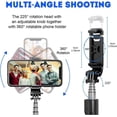 thumbnail image 3 of Selfie Stick Tripod, 4 in 1 Extendable Selfie Stick with Bluetooth Remote Release 360 Rotation, 3 of 4