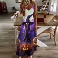 thumbnail image 3 of Halloween Scary Night Full Moon Sleeveless Dress Women's Luxury Party Dress Birthday Dresses for Women, 3 of 7