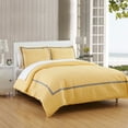 thumbnail image 2 of Chic Home Krystel 2-Piece Embroidered Duvet Cover Set, Twin, Yellow, 2 of 3