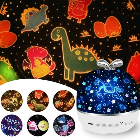 

ZTOO 360° Starry Projection Lamp Laser Light Rechargeable Projector Night Light with Music for Baby Kids Bedroom Decorations