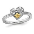 thumbnail image 1 of Sterling Silver Flower Heart Ring, 1 of 4