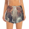 thumbnail image 2 of Goofa Elephant in Smoke Printed Women 2 in 1 Running Shorts,Quick Dry Athletic Workout Shorts,High Waisted Athletic Shorts with Liner Pockets-X-Large, 2 of 9