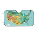 thumbnail image 6 of Lsque USA Tourist Map Car Windshield Sun Shade | Accordion Folding Style Auto Shade for Car Truck SUV Van | Blocks UV Rays Sun Visor Protector | Small, 6 of 7