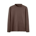 thumbnail image 3 of APEXFWDT Men's Fleece Mock Neck Thermal Shirt S-5XL,Big&Tall Base Layer Long Sleeve Warm Basic Top for Fall Winter,XXL,Coffee, 3 of 8