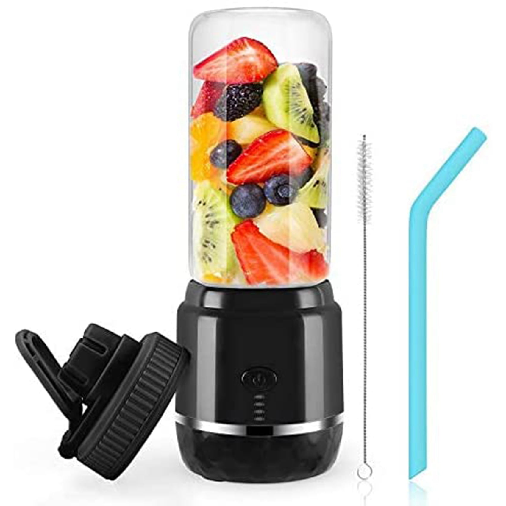 Mini Blender for Smoothie Mini Blender for Shakes and Smoothies,50W High Power Rechargeable with USB Travel Fruit Juice Office Personal Blender Picnic Gym Kitchen Milk Shakes Blender for Home White 