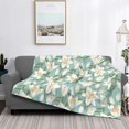 thumbnail image 2 of Disketp Lilies Flowers Flannel Blankets - Thick and Warm Blanket for Winter, Soft Fuzzy Plush King Blanket for All Seasons60"x50", 2 of 6
