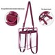 thumbnail image 3 of Bolso de mano transparente aprobado por el estadio con cierre de cremallera Bolso bandolera en ángulo con ajustable, 3 of 5