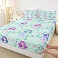 thumbnail image 4 of Erosebridal Ocean Mermaid Girls Bed Sheets, Cute Princess King Sheets, 4pcs, 4 of 5