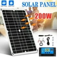 thumbnail image 2 of Lohoms 200W Solar Panel Kit with 100A Controller, 12V Battery Charger Maintainer w/ 100A Controller For Car Caravan Boat Marine Outdoor, 2 of 9