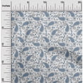 thumbnail image 2 of oneOone Cotton Silk Dusty Blue Fabric Paisleys Sewing Craft Projects Fabric Prints By Yard 42 Inch Wide, 2 of 6