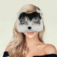 thumbnail image 5 of Unique Bargains 1 Pc Foxes Party Mask Black White Plastic, 5 of 5