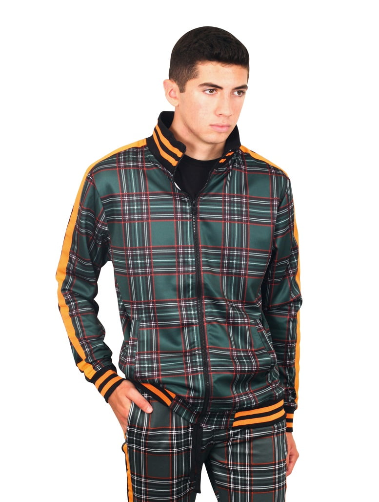 REBEL MINDS Classic Plaid Track Jacket 