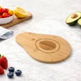thumbnail image 4 of Cook with Color 9.5" x 12" Wood Cutting Board, Decorative Fruit Shaped Serving and Slicing Board, Avocado, 4 of 5