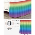 thumbnail image 3 of Red Yellow Bed Skirt Green Blue Purple Gradient Bed Skirts King Size 16 Inch Drop, Wrap Around Dust Ruffle&nbsp;Bedskirt with Adjustable Elastic Belt for Queen Size Beds, 3 of 7