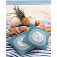 thumbnail image 3 of Pack of 2 Outdoor Pillow Covers, Sunflower You Are My Sunshine White Grey Teal Green Waterproof Square Throw Pillowcase Cushion Decorative Pillow Covers for Couch Patio Tent, 16x16 in, 3 of 6