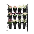 thumbnail image 4 of Black Flower Display Stands with 12 Buckets, 3 Layers Flower Stand with Wheels, Moving Plant Stand Flower Cart Shelf for Indoor Outdoor Patio Garden, Florists, Living Room, 4 of 14