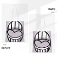 thumbnail image 3 of YFYANG Reusable Cotton Canvas Tote Shopping Bag, Cartoon Mouth Teeth Washable Portable Grocery Bag for Daily Travel, 3 of 8