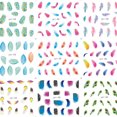 thumbnail image 3 of 48 Feuilles de Décalcomanies pour Ongles, Motifs Assortis, Autocollants de Manucure, 3 of 8