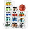 thumbnail image 1 of Organizador de almacenamiento de zapatos Stebopum, 12 piezas, transparente y apilable, 1 of 6