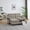 khaki, variant on YWEN 70.9" Chaise Lounge Chair Indoor, Oversized Boucle Upholstered Sofa Bed, Adjustable Backrest Deep Seat Reading Chair, Sofas Couches for Living Room with Storage, Cup Holders
