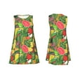 thumbnail image 7 of Logiee Fruits Vegetables And Berries Print Summer Dresses for Women,Beach Sleeveless Flowy Pocket Tshirt Tank Sundresses,Women's Sleeveless Dress, 7 of 7