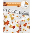thumbnail image 5 of Fall Shower Curtain Autumn Maple Leaves Bathroom Curtains with Hooks, Waterproof Fabric Orange Fallen Leaf Thanksgiving Bath Shower Curtains Set for Bathroom Bathtubs Decor 36x72 Inch, 5 of 7