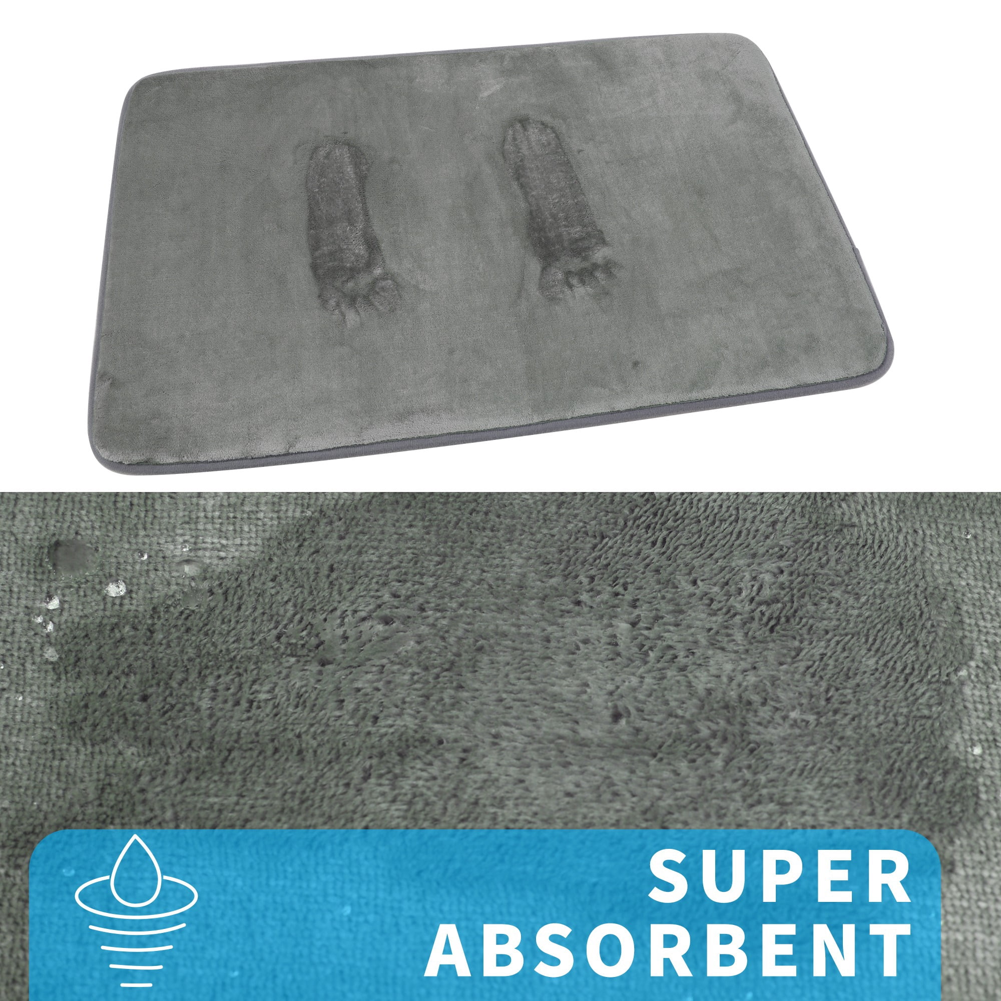 YouLoveIt Bath Mat Set, Bathroom Rugs for 3 Pieces Toilet Mats, Soft Comfortable Non-Slip Floor Mats Water Absorbent Bath Rug for Bathroom, Shower, and Tub