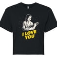 thumbnail image 3 of Star Wars - Valentine Princess Leia I Love You - Juniors Cropped Graphic T-Shirt, 3 of 5