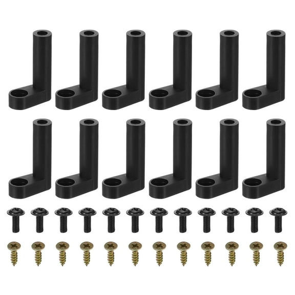Uxcell 30mm L Type PCB Spacer Kit, 24Pack PCB Insulated Board Motherboard Standoffs Foot Hardware with Screws, Black