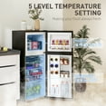 thumbnail image 6 of HOMCOM Small Fridge with Freezer, 4 Cu Ft Refrigerator with Shelves, Silver, 6 of 8
