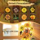 thumbnail image 3 of Juego de bloques de construcción Chanbrick Sunflower con jarrón Van Gogh, 1009 piezas, 3 of 7