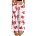 thumbnail image 2 of Hearthz Woman Pajama Pants Drawstring Wide Leg Valentine's Day Bowknot Lounging Pants for Women Baggy Soft Comfy Lightweight Sleep Pants for Women Soft, 2 of 7