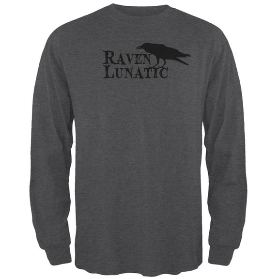 Old Glory Mens Halloween Raven Lunatic Long Sleeve Graphic T Shirt