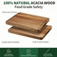 thumbnail image 6 of Extra Large Acacia Wood Cutting Board 20"x15" – Reversible Wooden Butcher Block for Kitchen with Deep Juice Groove, Side Handles – Chopping Board & Serving Tray for Meat, Vegetables, Cheese, 6 of 8